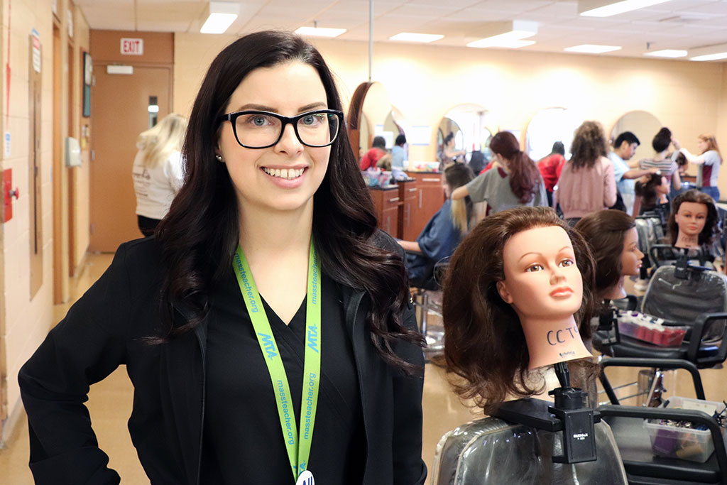 Melissa Jones, a member of the MTA New Member Committee, teaches cosmetology at Cape Cod Technical High School. 